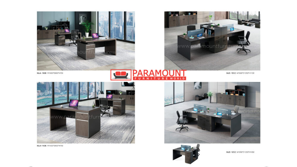Modern Four-Person Workstation #MJC-1512 - Image 2