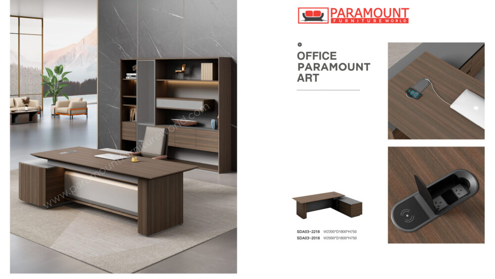 Veneer Wood Executive table  #SDA03-2218 - Image 2